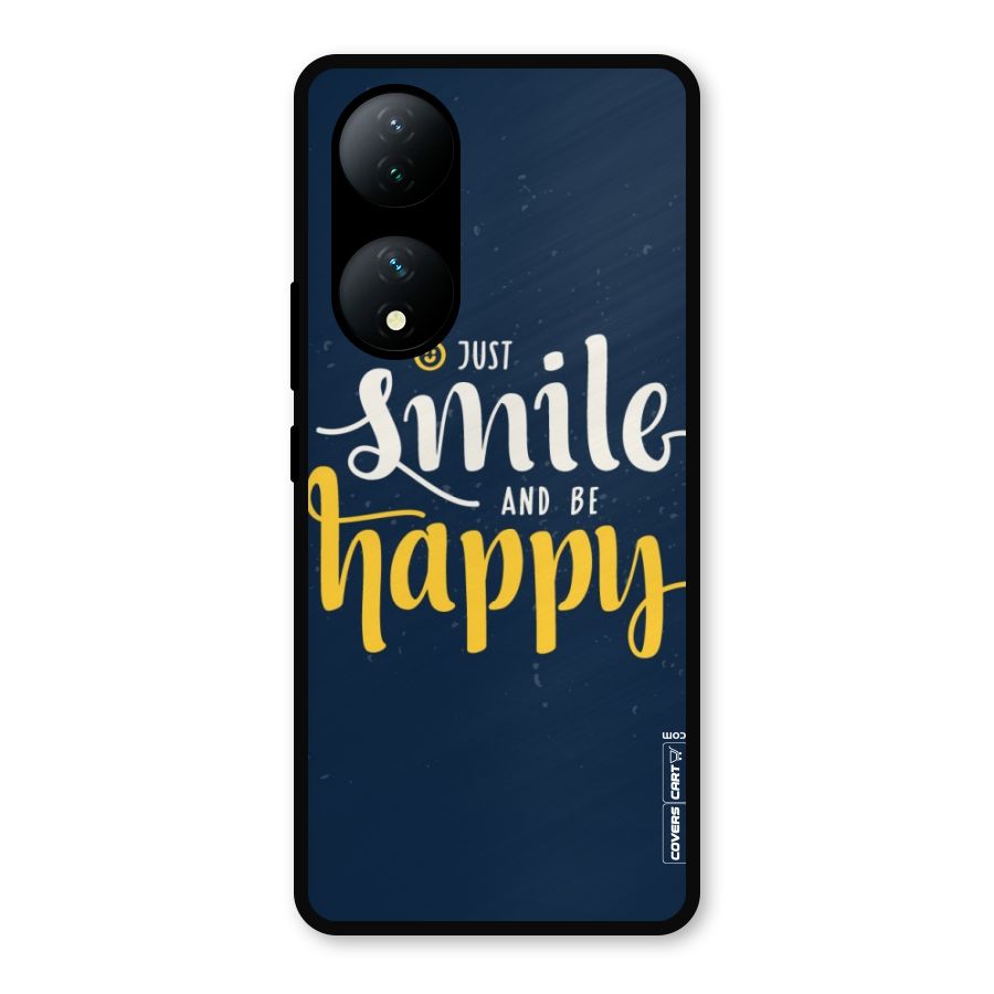 Just Smile Metal Back Case for Vivo Y100a