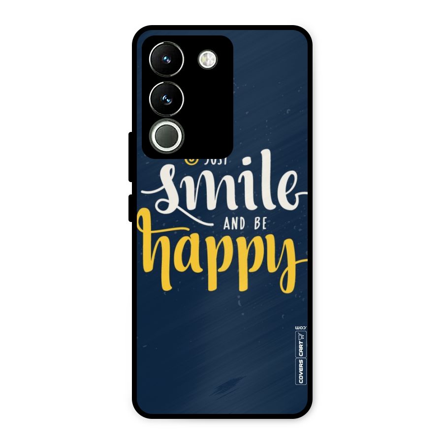 Just Smile Metal Back Case for Vivo Y200