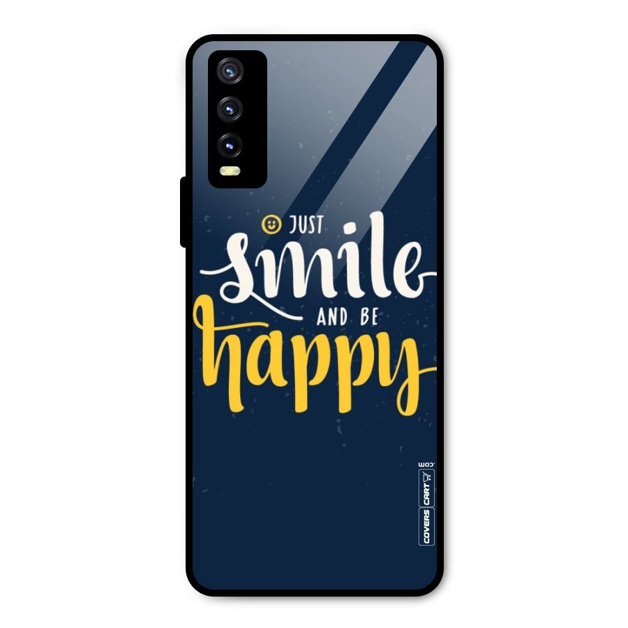Just Smile Metal Back Case for Vivo Y20 2021