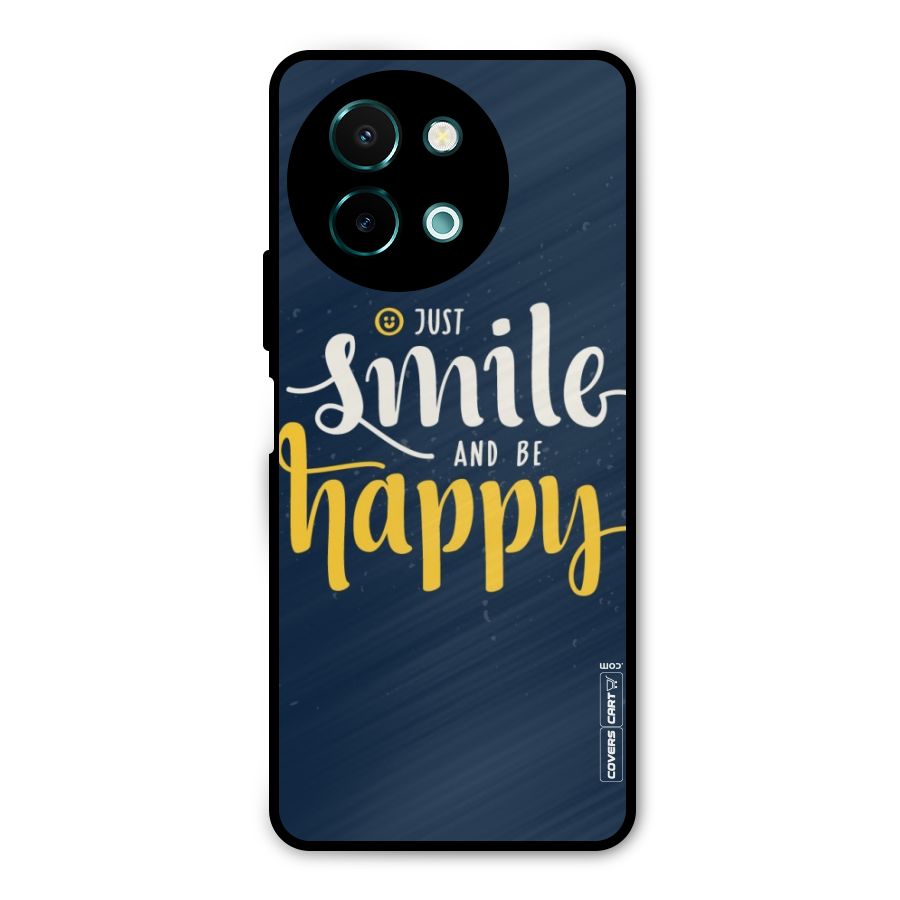Just Smile Metal Back Case for Vivo Y58
