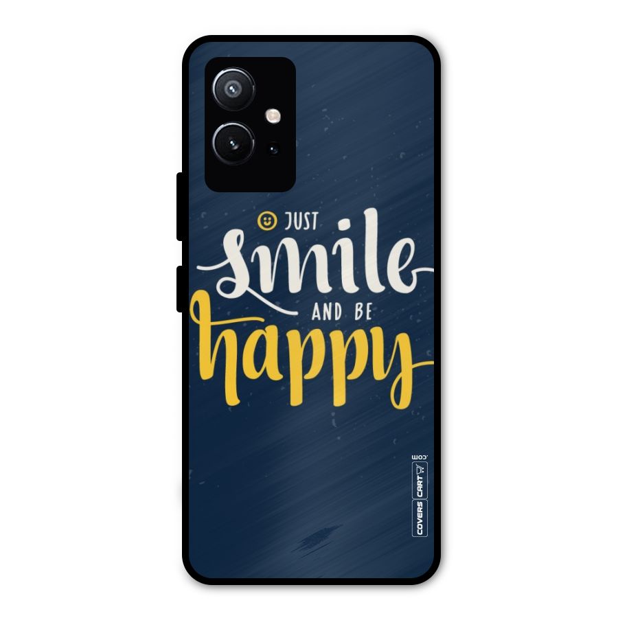 Just Smile Metal Back Case for Vivo Y75 5G