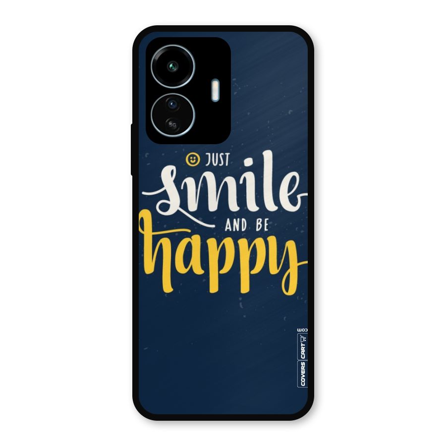 Just Smile Metal Back Case for vivo iQOO Z6 Lite 5G