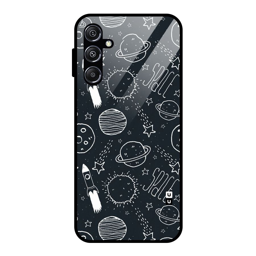 Just Space Things Glass Back Case for Galaxy M34 5G