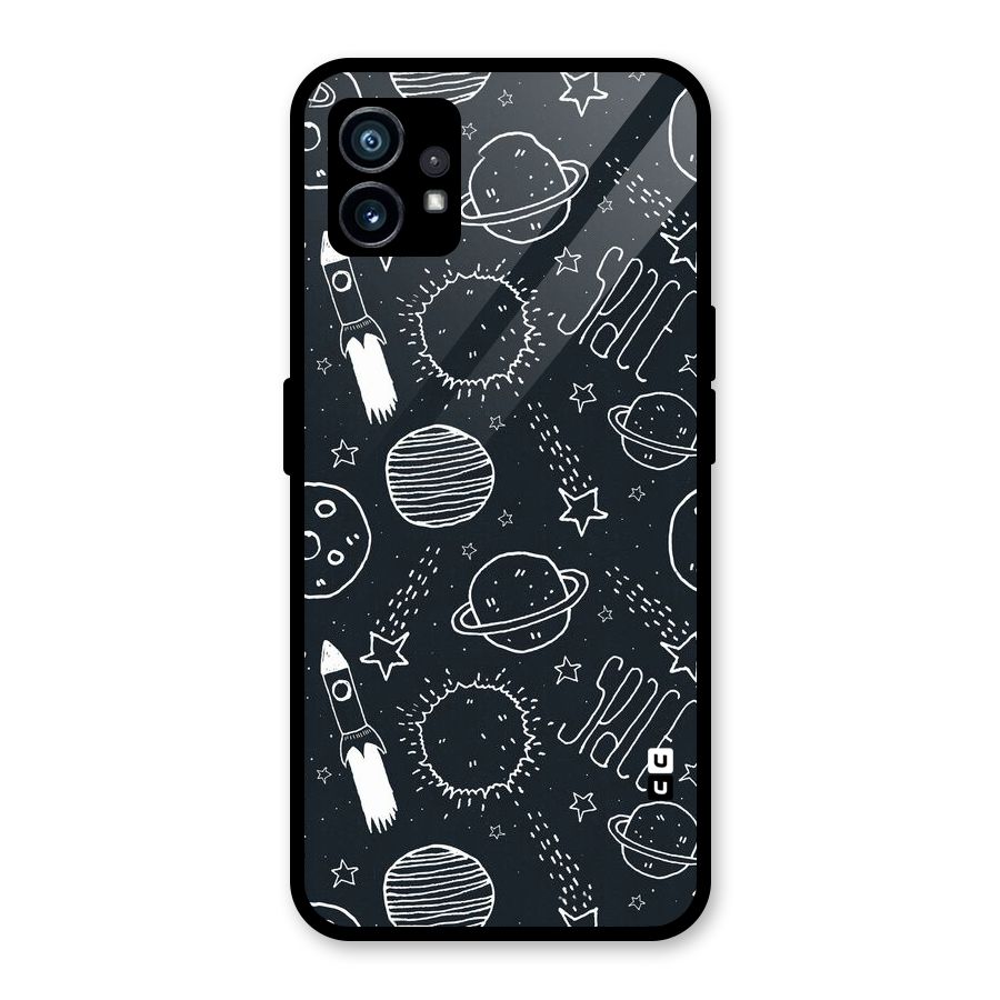 Just Space Things Glass Back Case for Nothing Phone 1