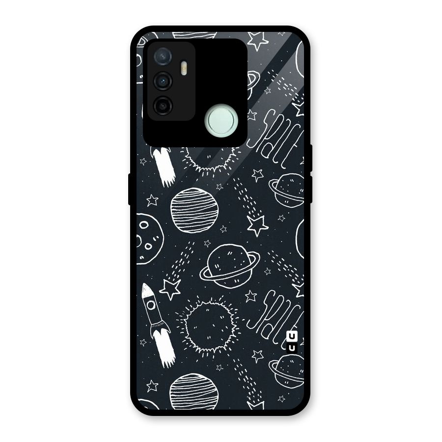 Just Space Things Glass Back Case for Oppo A53