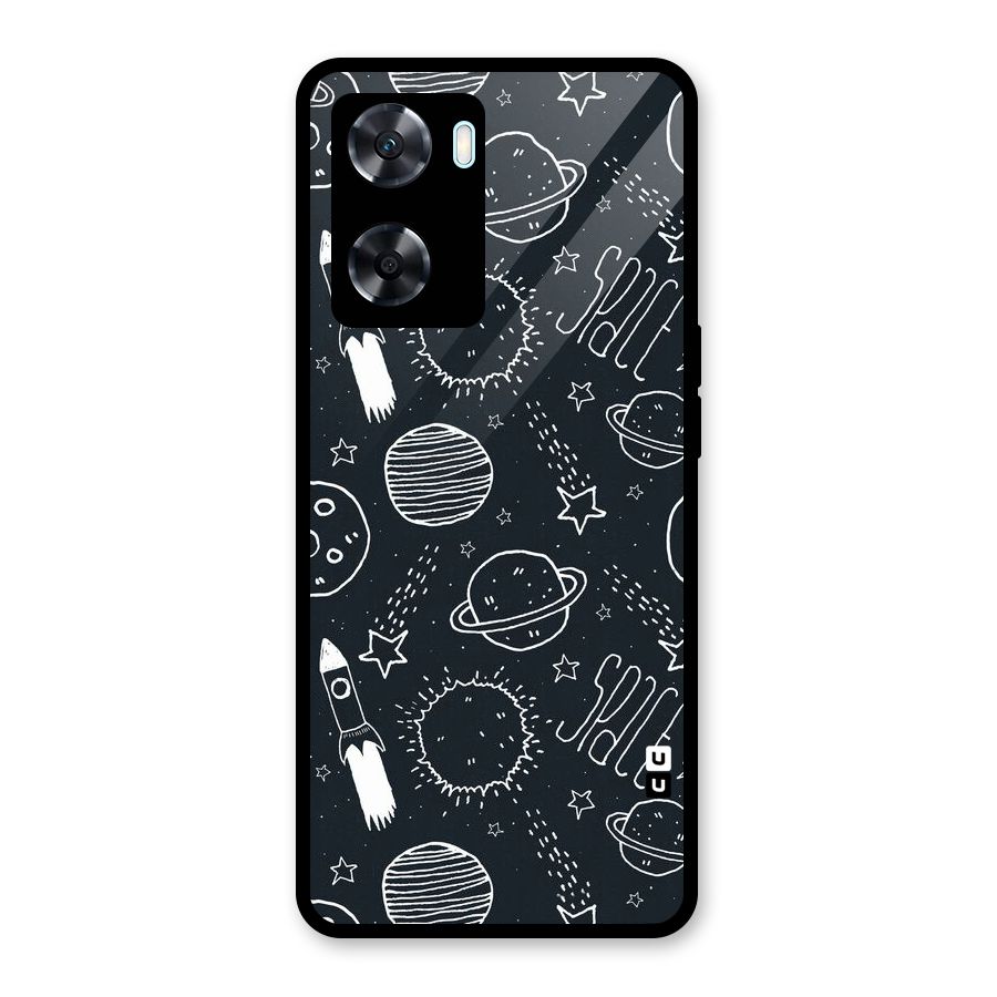 Just Space Things Glass Back Case for Oppo A77s