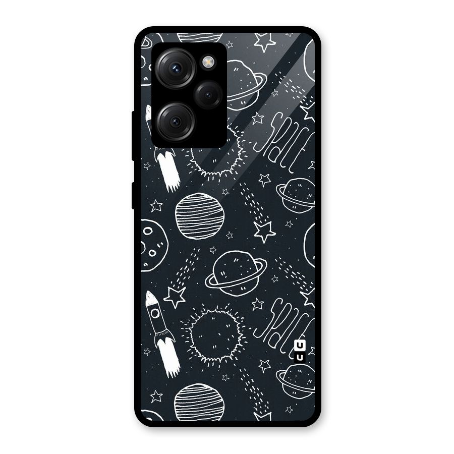 Just Space Things Glass Back Case for Poco X5 Pro