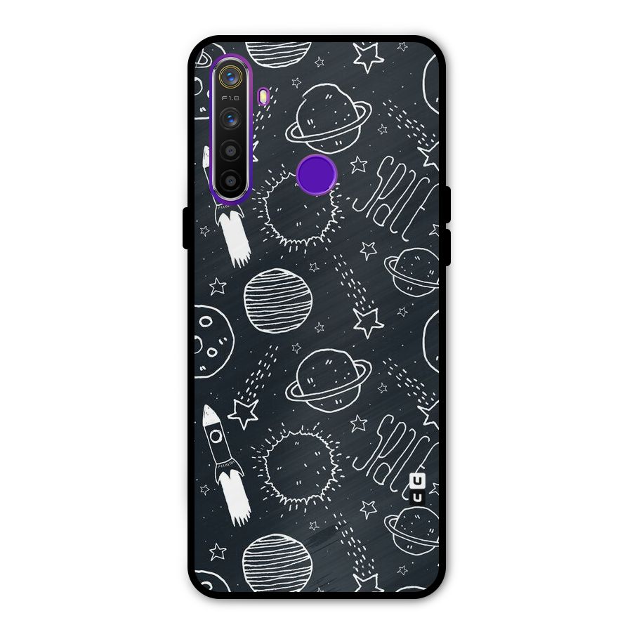 Just Space Things Glass Back Case for Realme 5s
