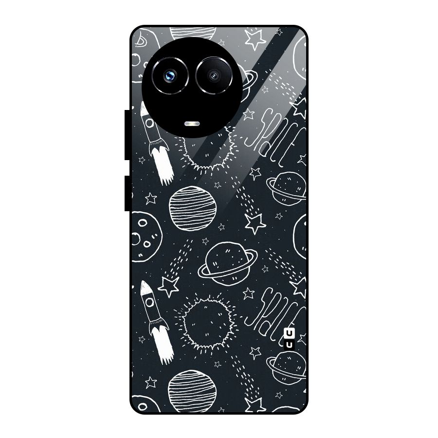 Just Space Things Glass Back Case for Realme Narzo 60X