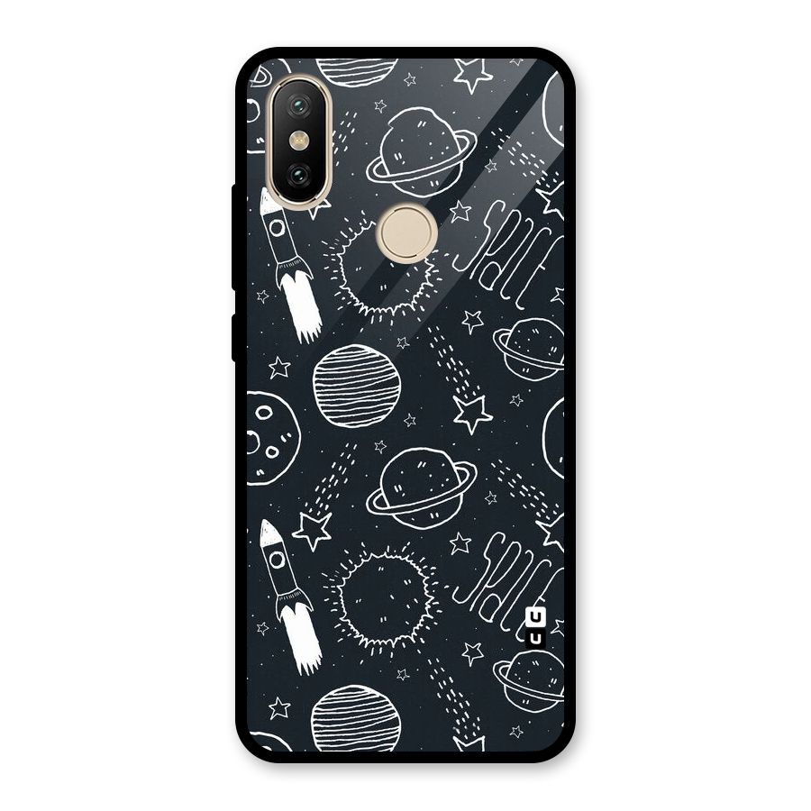 Just Space Things Glass Back Case for Redmi A2