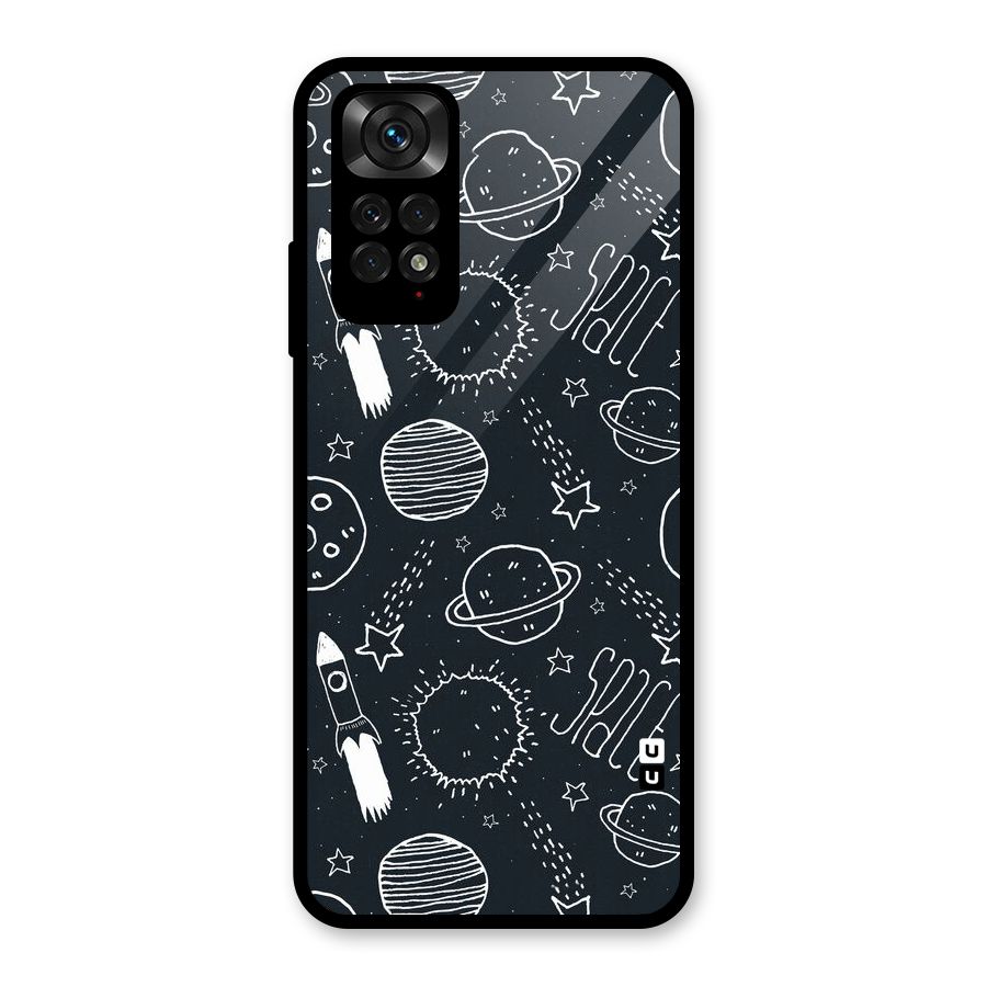 Just Space Things Glass Back Case for Redmi Note 11S