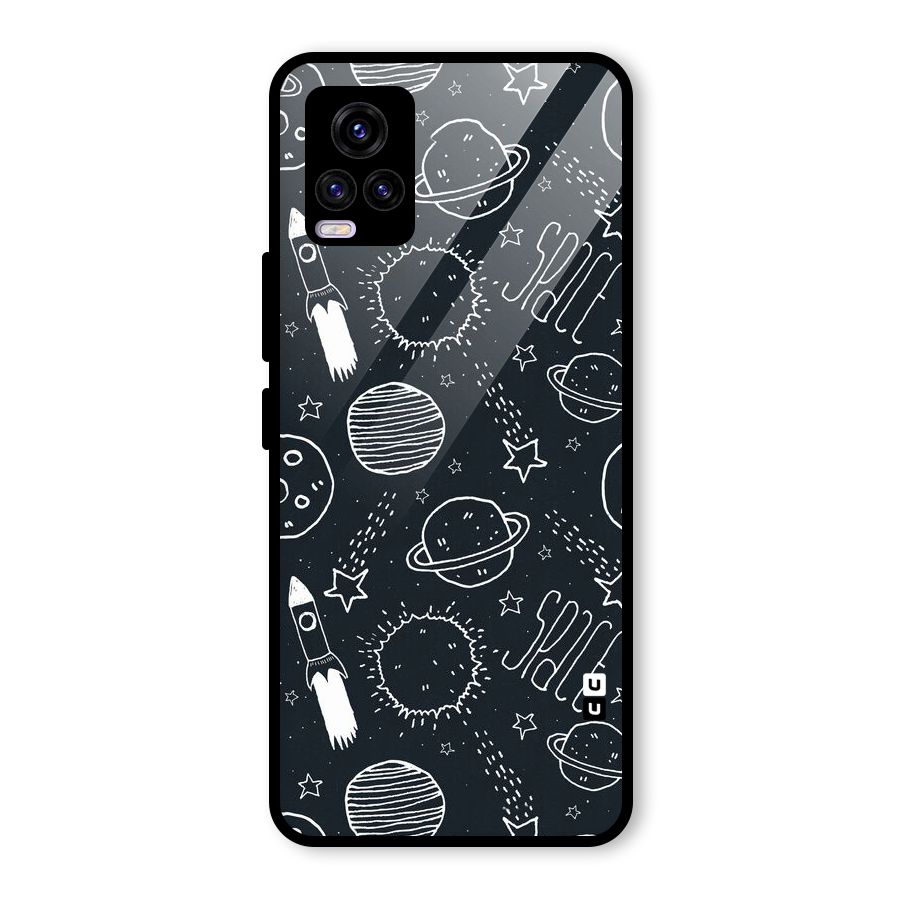 Just Space Things Glass Back Case for Vivo V20 2021