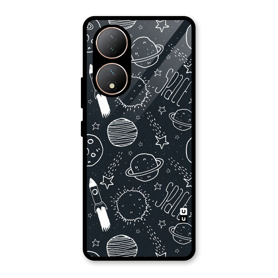 Just Space Things Glass Back Case for Vivo Y100A