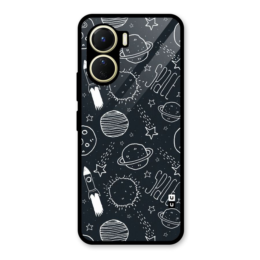 Just Space Things Glass Back Case for Vivo Y16