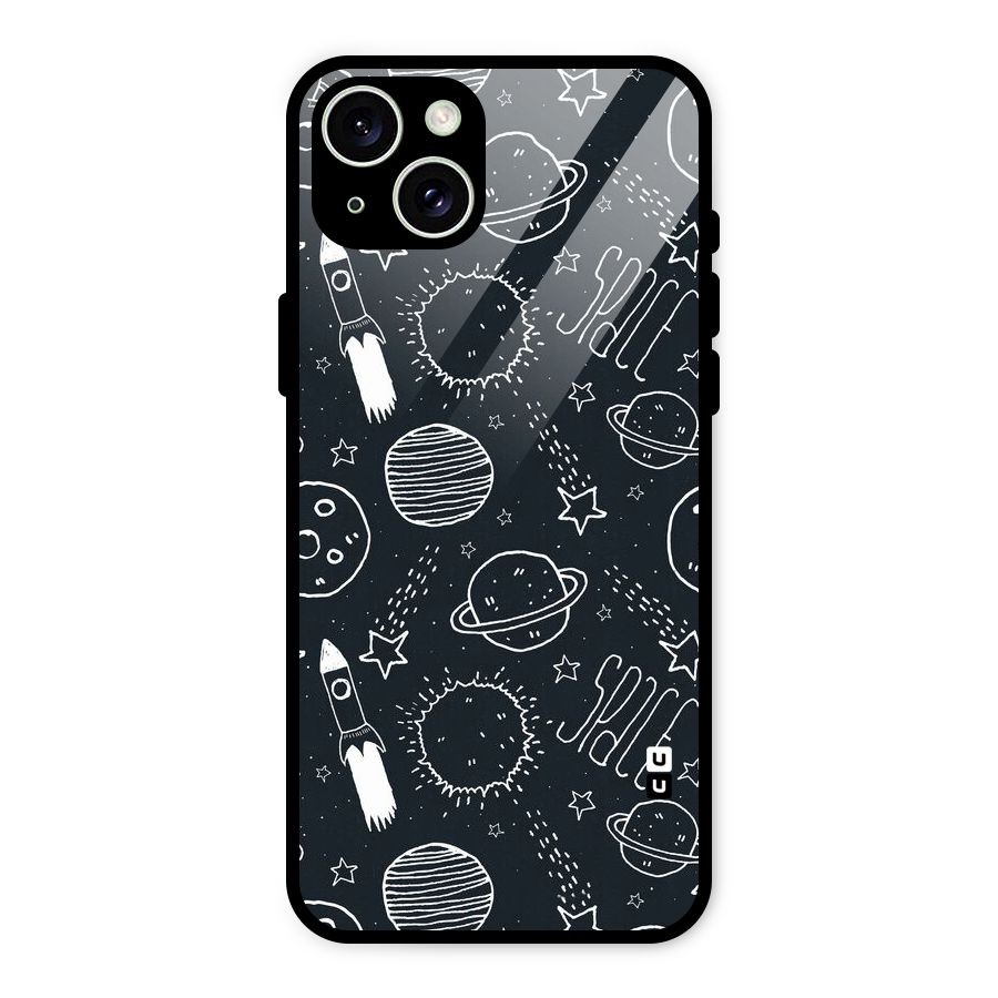 Just Space Things Glass Back Case for iPhone 15 Plus