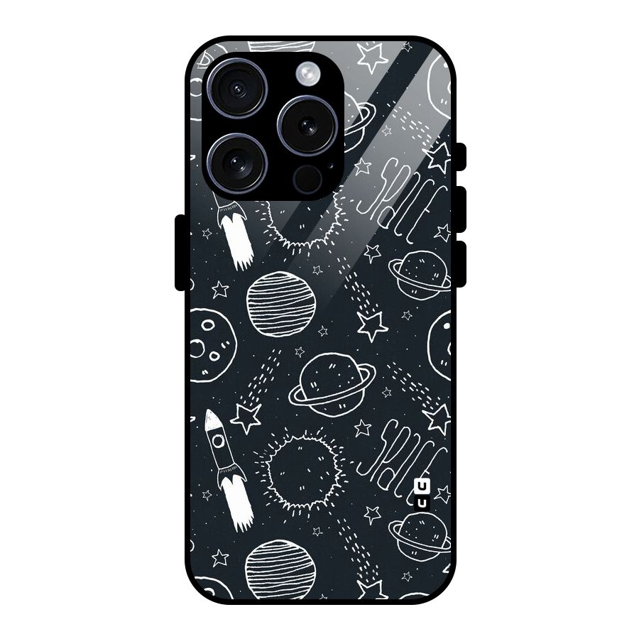 Just Space Things Glass Back Case for iPhone 15 Pro
