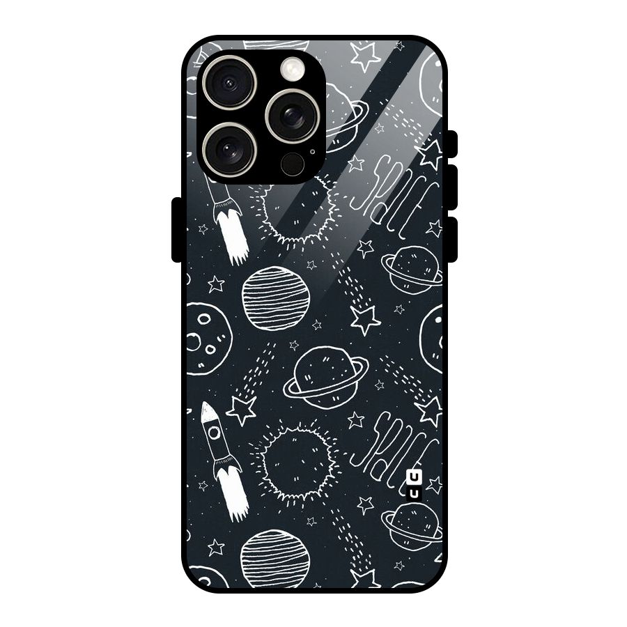 Just Space Things Glass Back Case for iPhone 15 Pro Max