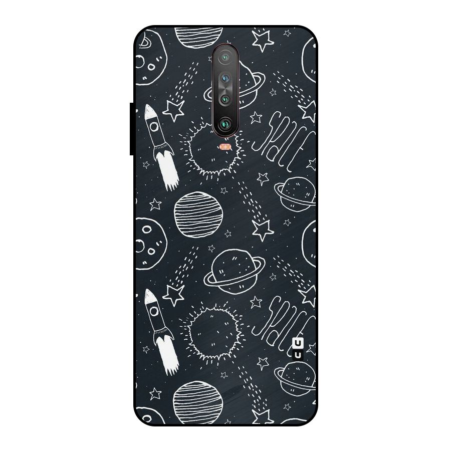 Just Space Things Metal Back Case for Poco X2