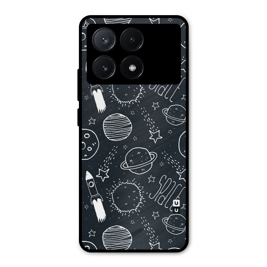 Just Space Things Metal Back Case for Poco X6 Pro