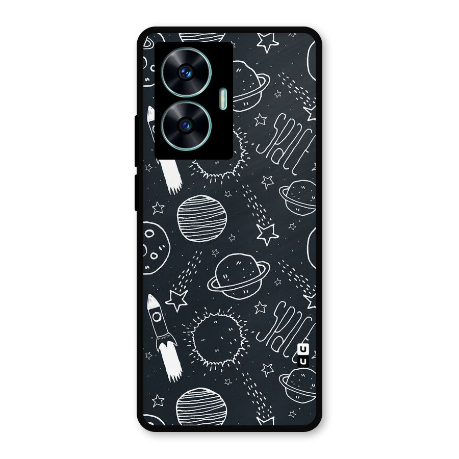 Just Space Things Metal Back Case for Realme Narzo N55