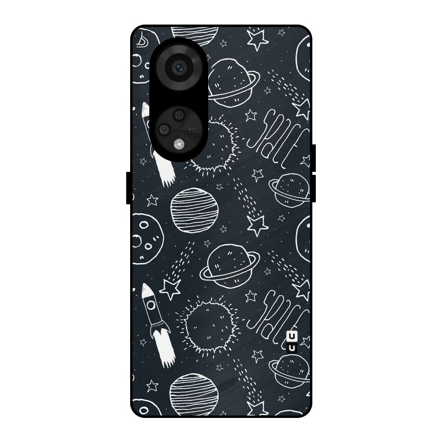 Just Space Things Metal Back Case for Reno8 T 5G