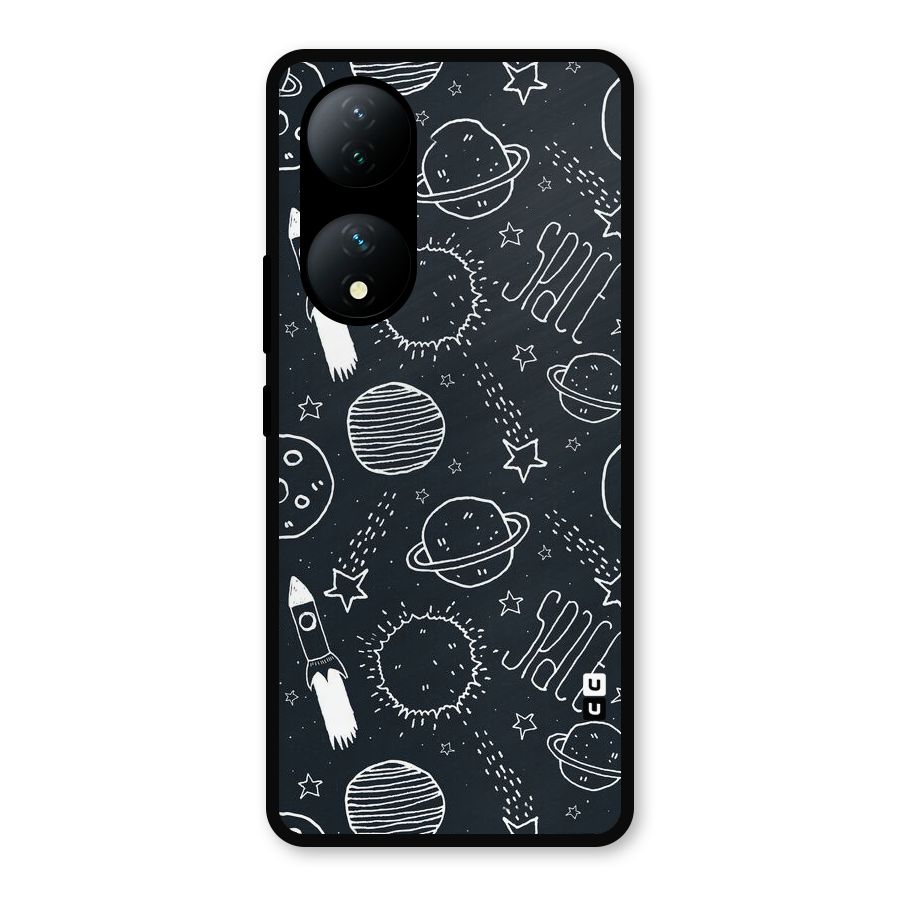 Just Space Things Metal Back Case for Vivo T2