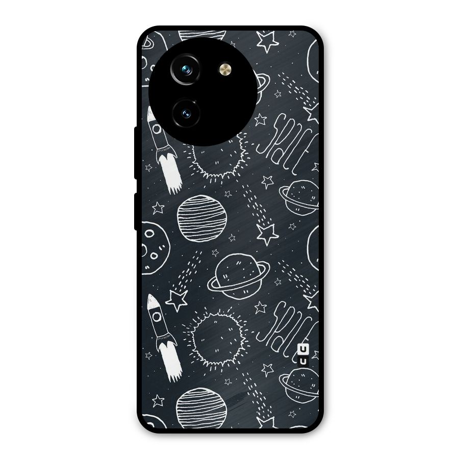 Just Space Things Metal Back Case for Vivo T3x