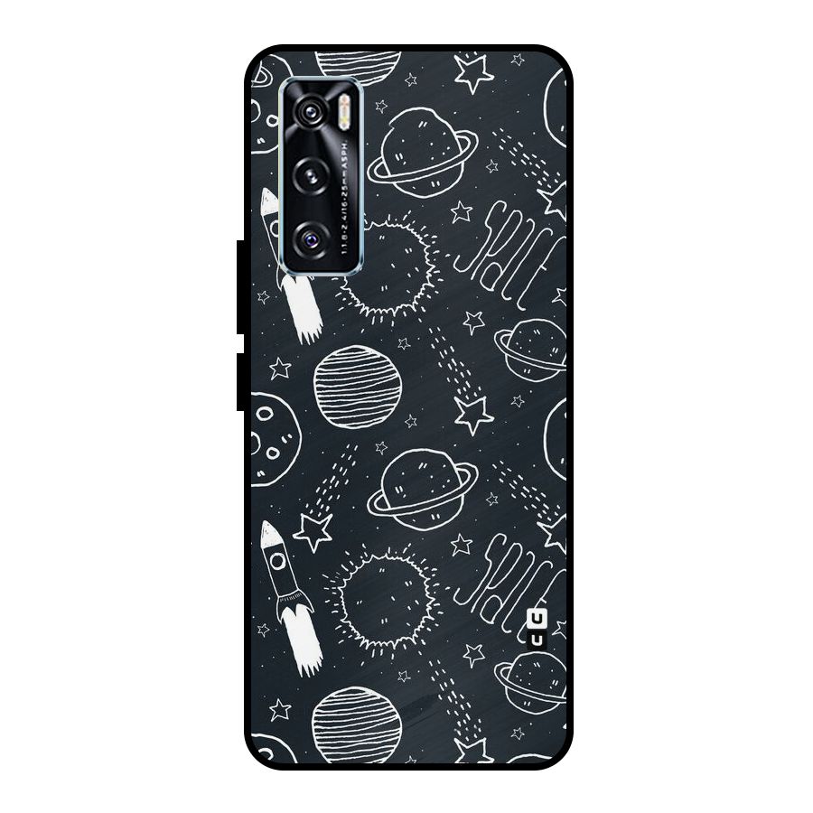 Just Space Things Metal Back Case for Vivo V20 SE