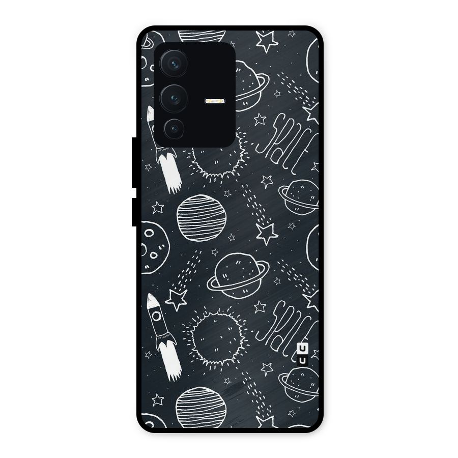 Just Space Things Metal Back Case for Vivo V23 5G