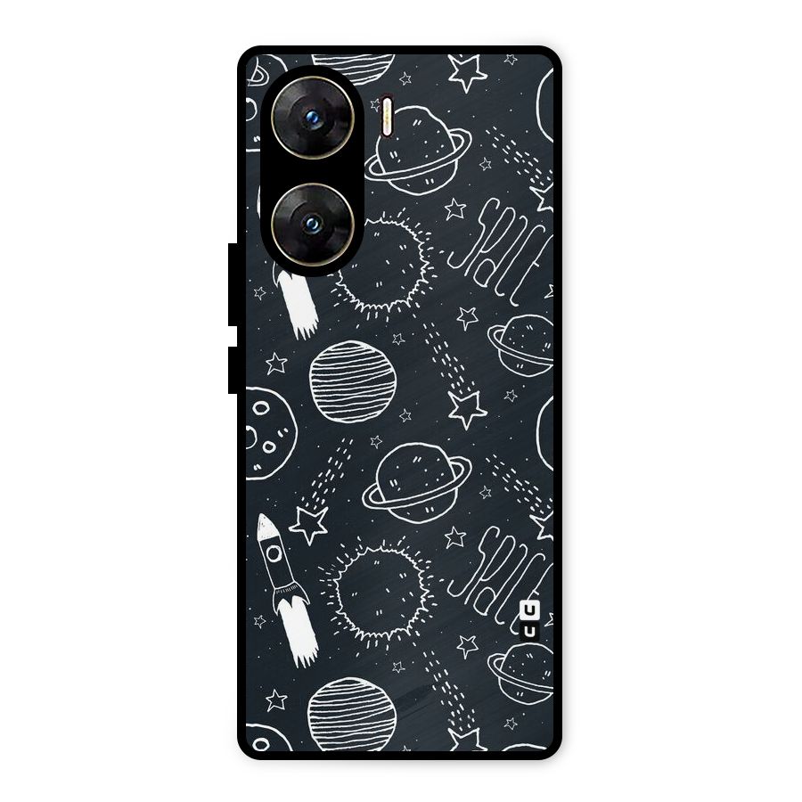 Just Space Things Metal Back Case for Vivo V29e