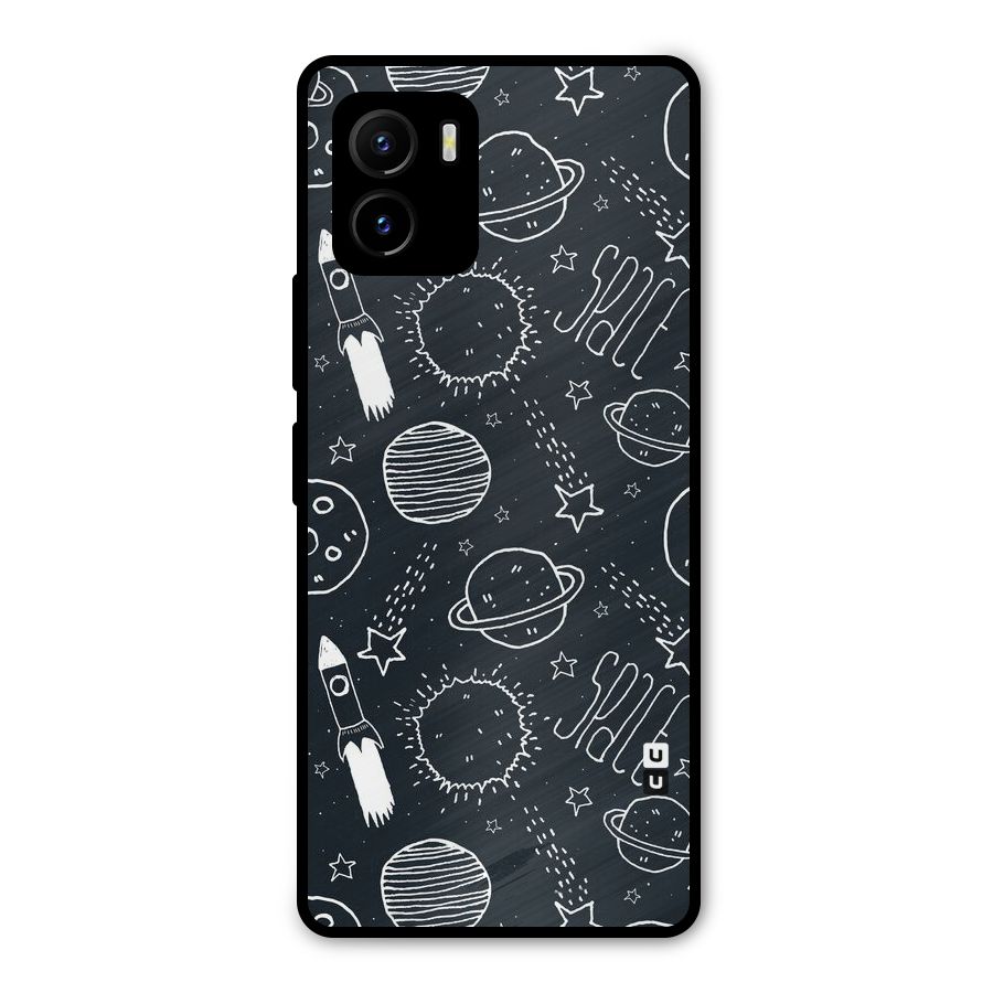 Just Space Things Metal Back Case for Vivo Y15s