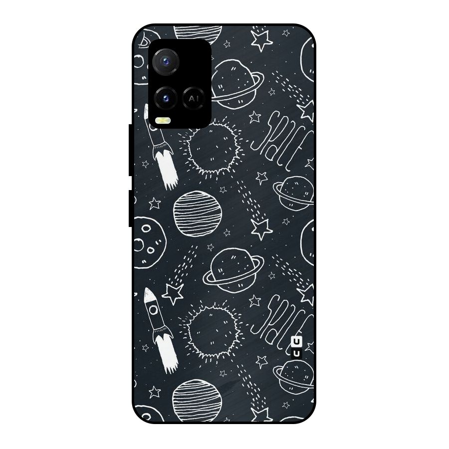 Just Space Things Metal Back Case for Vivo Y21A