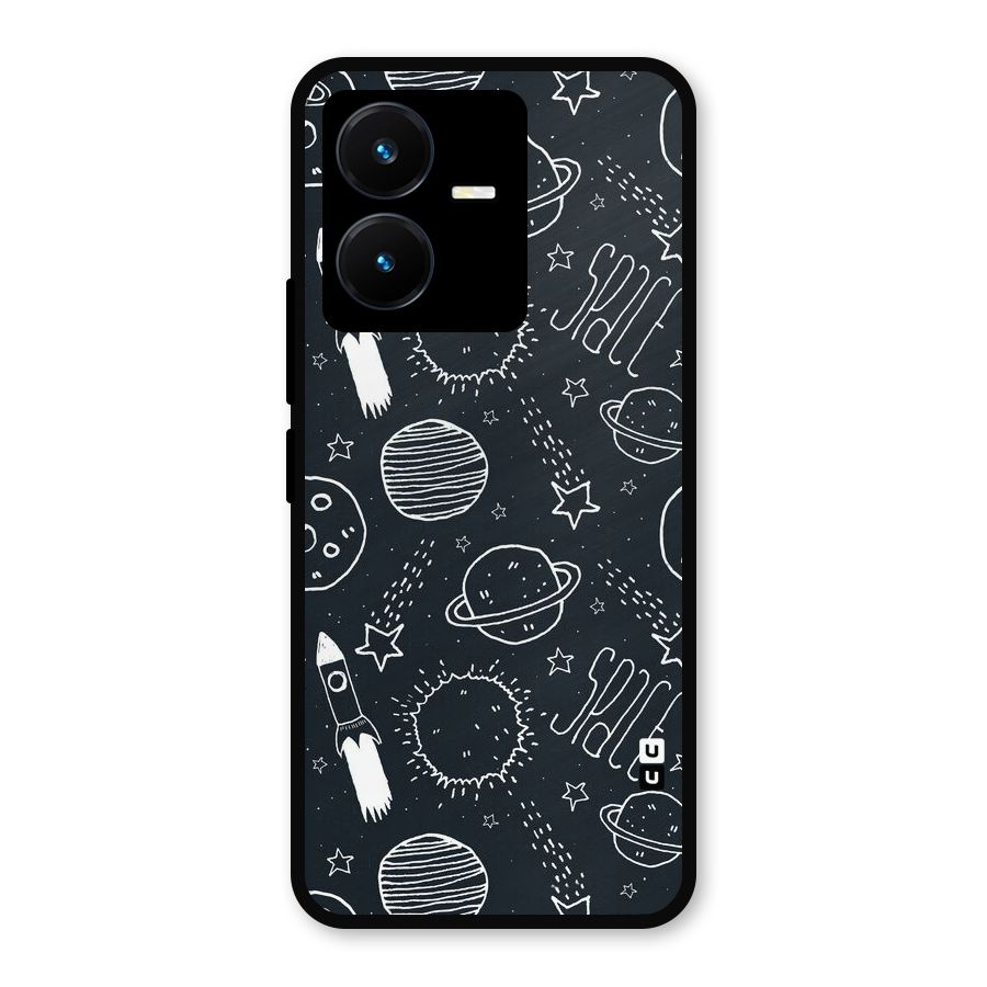 Just Space Things Metal Back Case for Vivo Y22