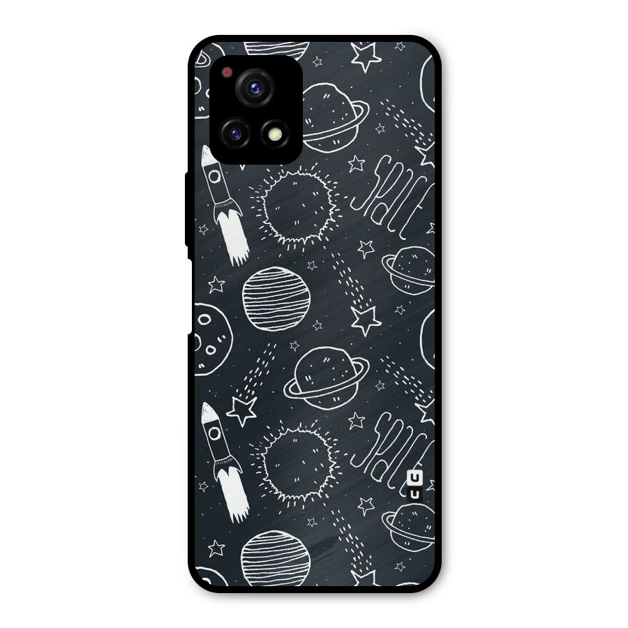 Just Space Things Metal Back Case for Vivo Y72 5G