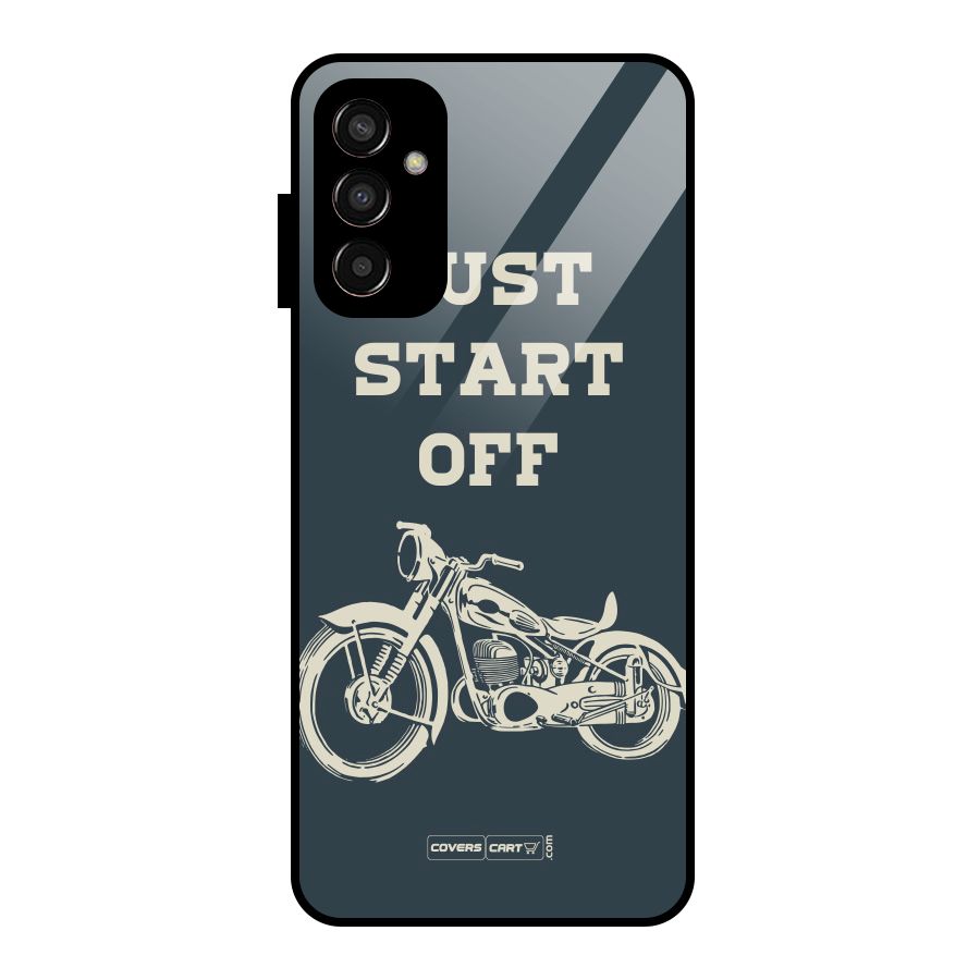 Just Start Off Glass Back Case for Galaxy F13