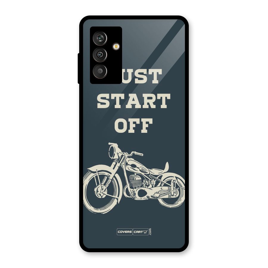 Just Start Off Glass Back Case for Galaxy M13
