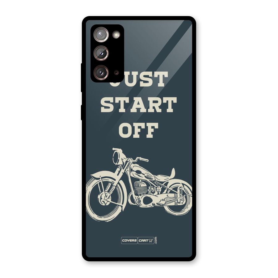 Just Start Off Glass Back Case for Galaxy Note 20