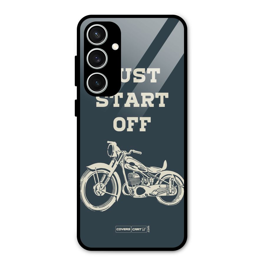 Just Start Off Glass Back Case for Galaxy S23 FE