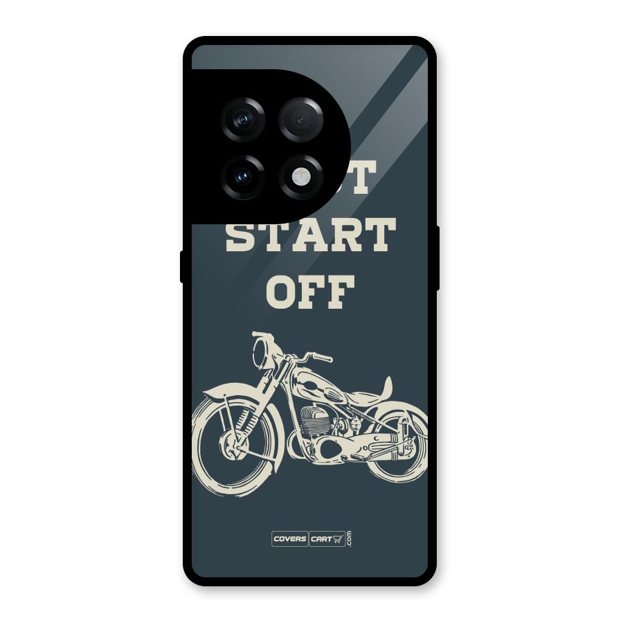 Just Start Off Glass Back Case for OnePlus 11R