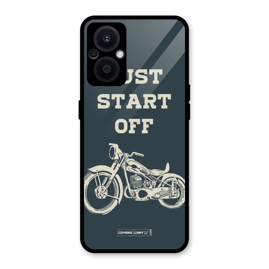 Just Start Off Glass Back Case for Oppo F21s Pro 5G