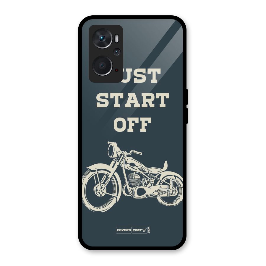 Just Start Off Glass Back Case for Oppo K10 4G