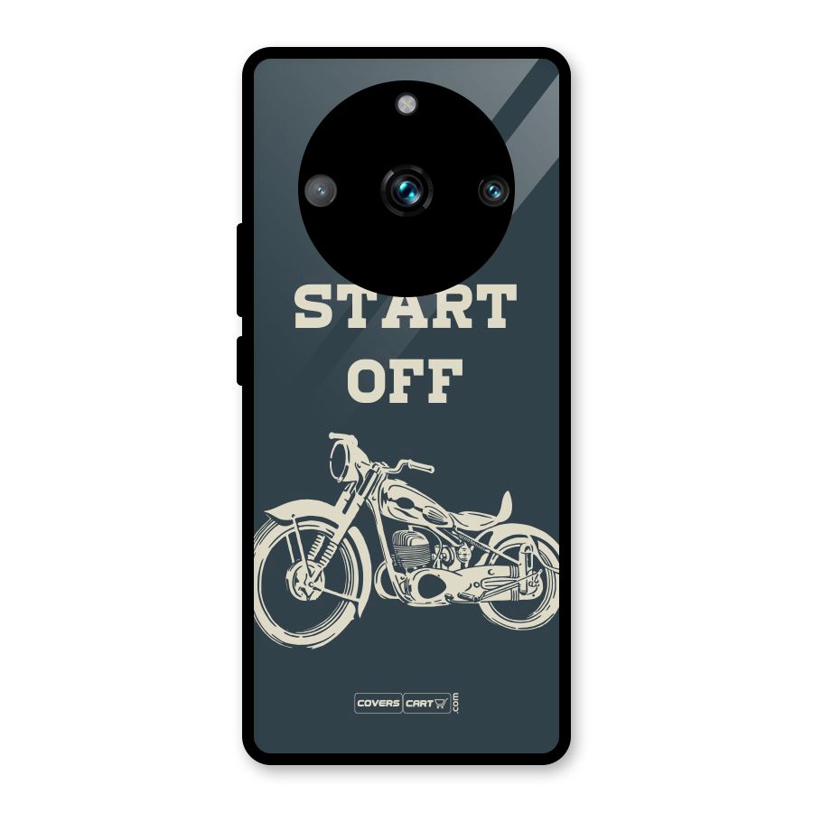Just Start Off Glass Back Case for Realme 11 Pro