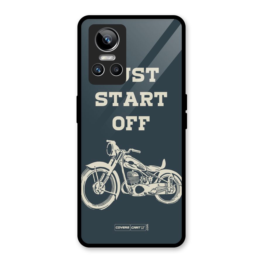 Just Start Off Glass Back Case for Realme GT Neo 3