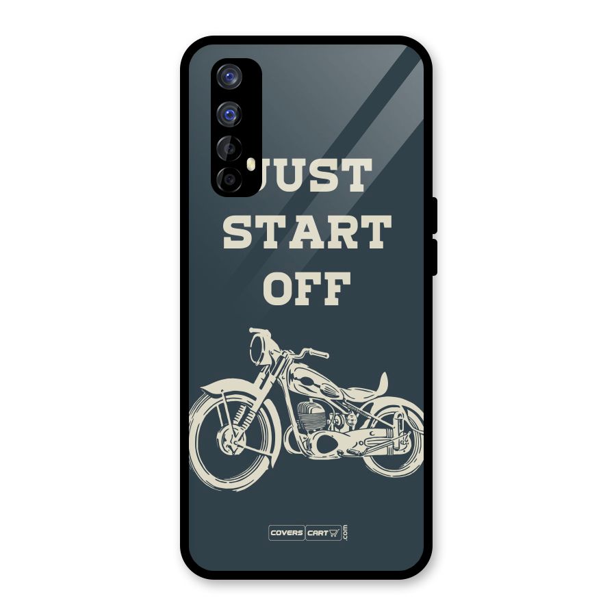 Just Start Off Glass Back Case for Realme Narzo 20 Pro