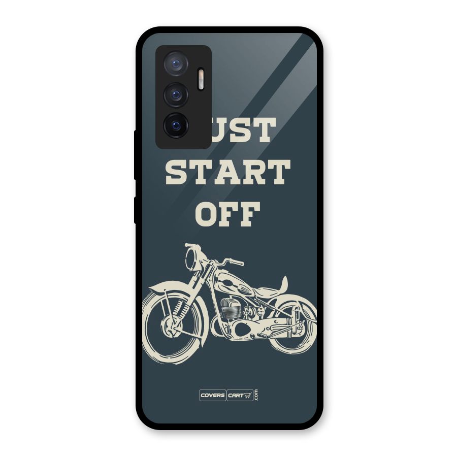 Just Start Off Glass Back Case for Vivo V23e