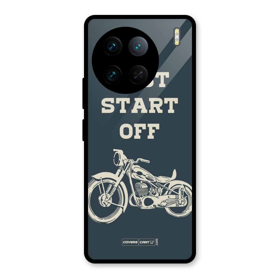 Just Start Off Glass Back Case for Vivo X90 Pro