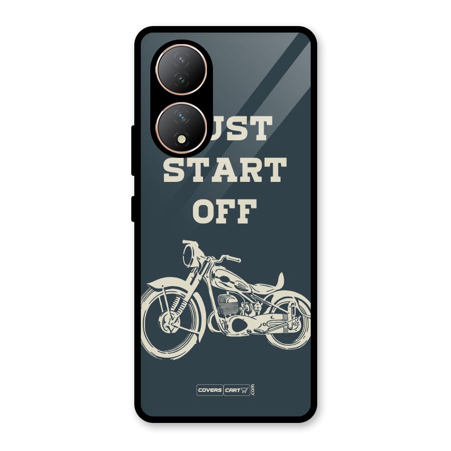 Just Start Off Glass Back Case for Vivo Y100A