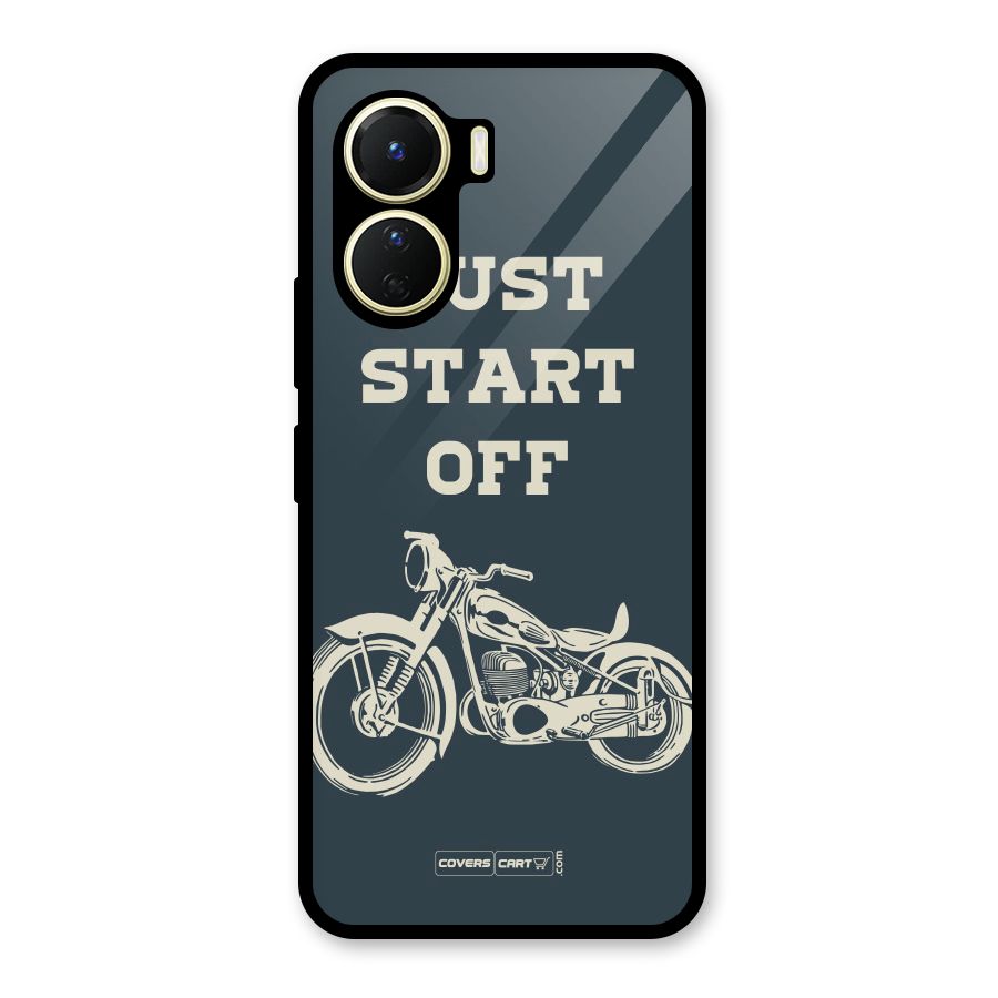 Just Start Off Glass Back Case for Vivo Y56