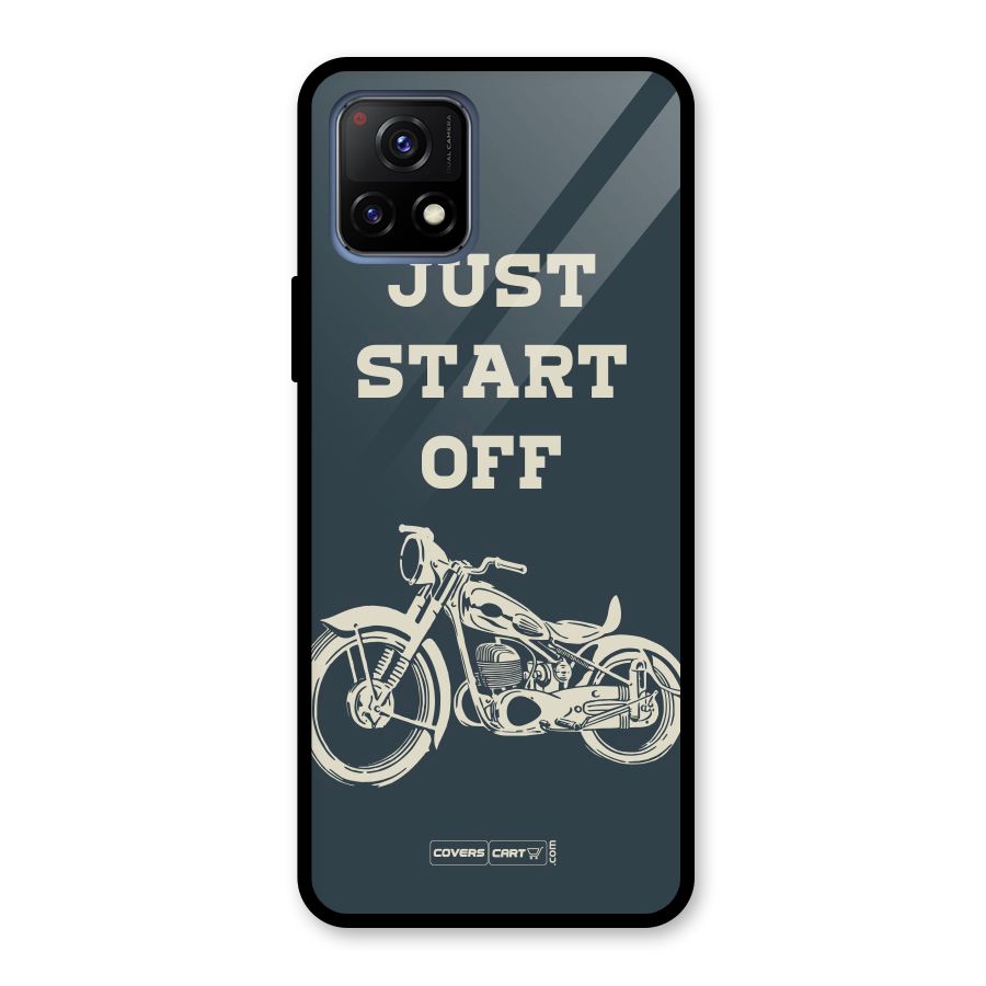 Just Start Off Glass Back Case for Vivo Y72 5G