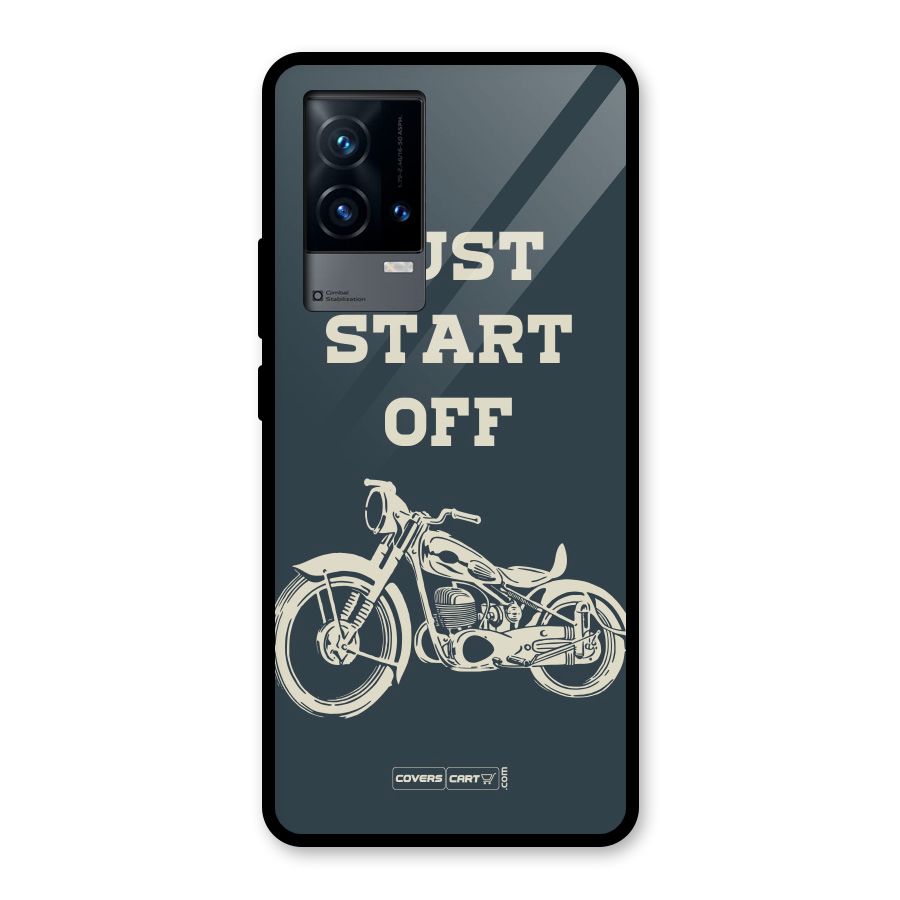 Just Start Off Glass Back Case for iQOO 9 5G